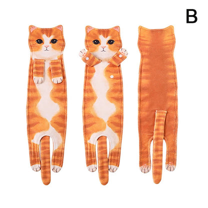 Funny Cat Hanging Hand Towel