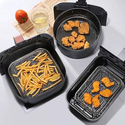 3 Layer Stackable Air Fryer Rack | Stainless Steel Grill Basket