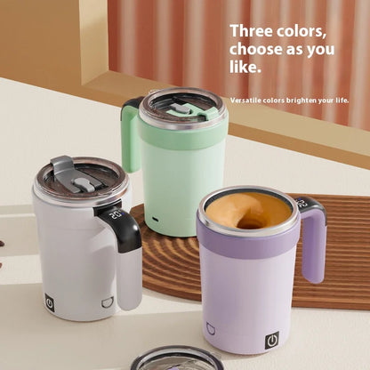 Smart Self-Stirring Coffee Mug | Temperature Display Magnetic Electric Cup