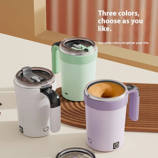 Smart Self-Stirring Coffee Mug | Temperature Display Magnetic Electric Cup
