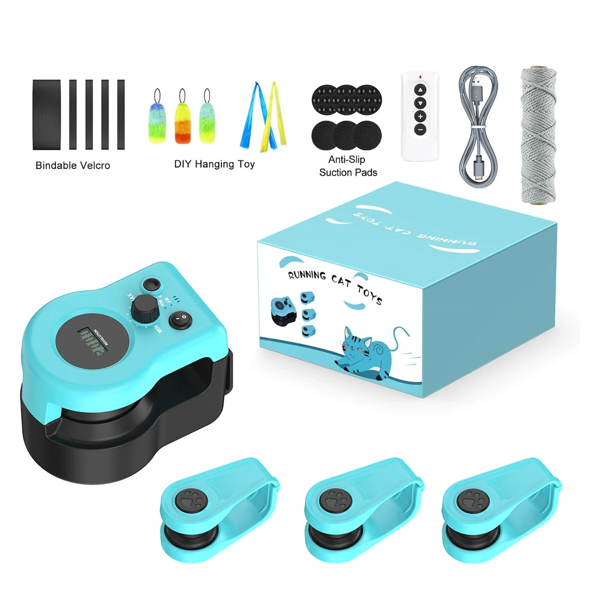 Automatic Cat Feather Chase Toy for Indoor Exercise