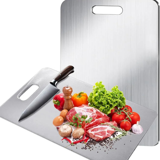 Double Sided Stainless Steel Cutting Board