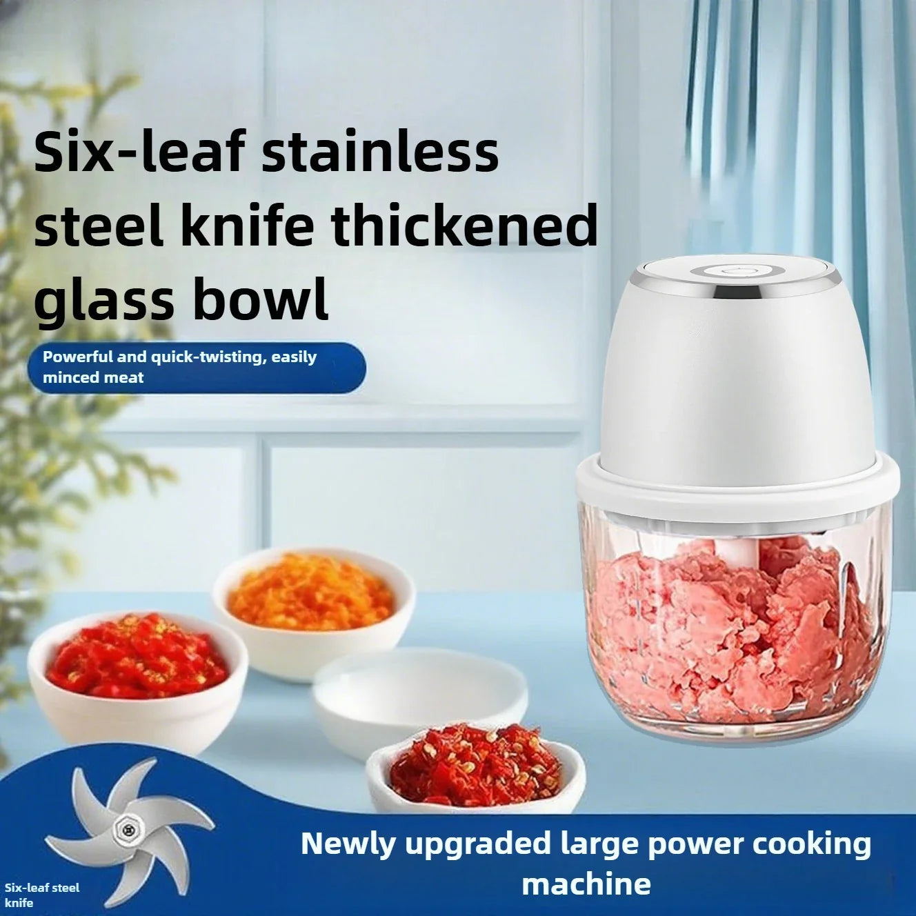 TINSOL 350ml Electric Food Chopper | USB Meat Grinder Garlic Masher Blender