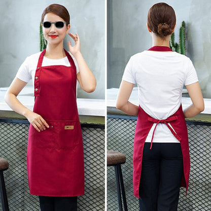 Cotton Kitchen Apron | Waterproof Adjustable Bib Apron for Men & Women