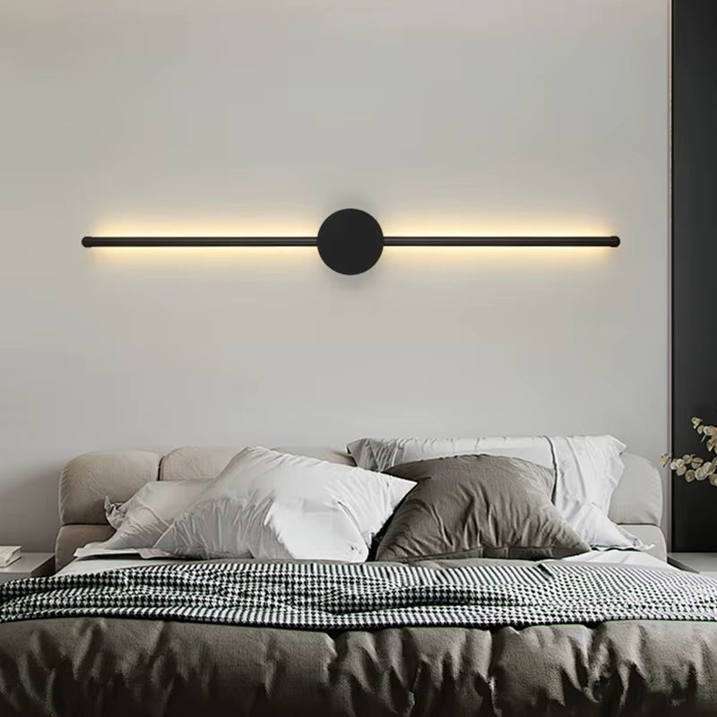 Wall Lamp Bedroom Wall Light Modern Long LED Light Black I-Shaped Living Room Corridor Interior Lighting Home Decor Lighting
