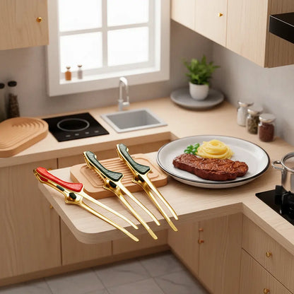 Miniature Stainless Steel Kitchen Tongs | 3 Colors